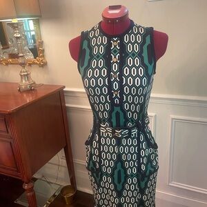 Never worn Tory Burch jersey sheath, belt & front pockets, perfect summer dress